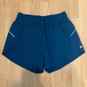 Teal running shorts